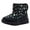 Black, variant on AnuirheiH Kids Snow Boots For Boys Girls Kids Outdoor Children Winter Shoes Cotton Boots 4-6$ off 2nd