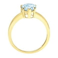 thumbnail image 2 of 1.0ct pear cut natural swiss blue topaz 18k yellow gold anniversary engagement ring size 8, 2 of 7