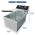 thumbnail image 2 of Friteuse Commerciale en Acier Inoxydable avec Panier et Réservoir, Friteuse Électrique de Comptoir pour Maison, Restaurant, Cuisine, 6 L 8 L 11 L Options Simple Double, 2 of 7