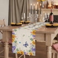thumbnail image 2 of Table Runners 70 Inches Long Dress Scarves, Spring Wildflowers Farmhouse Coffee/Dining/Kitchen Table Decor, Holiday Table Runner, Watercolor Tulip Floral Leaf Plant Beige 13x70 Inch, 2 of 9