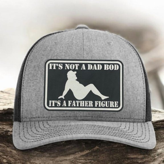 Dad Bod Trucker Hat: Richardson 112 Leather Patch Cap