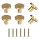 thumbnail image 1 of cabinet door handle round 6 pieces brushed brass, 1 of 4