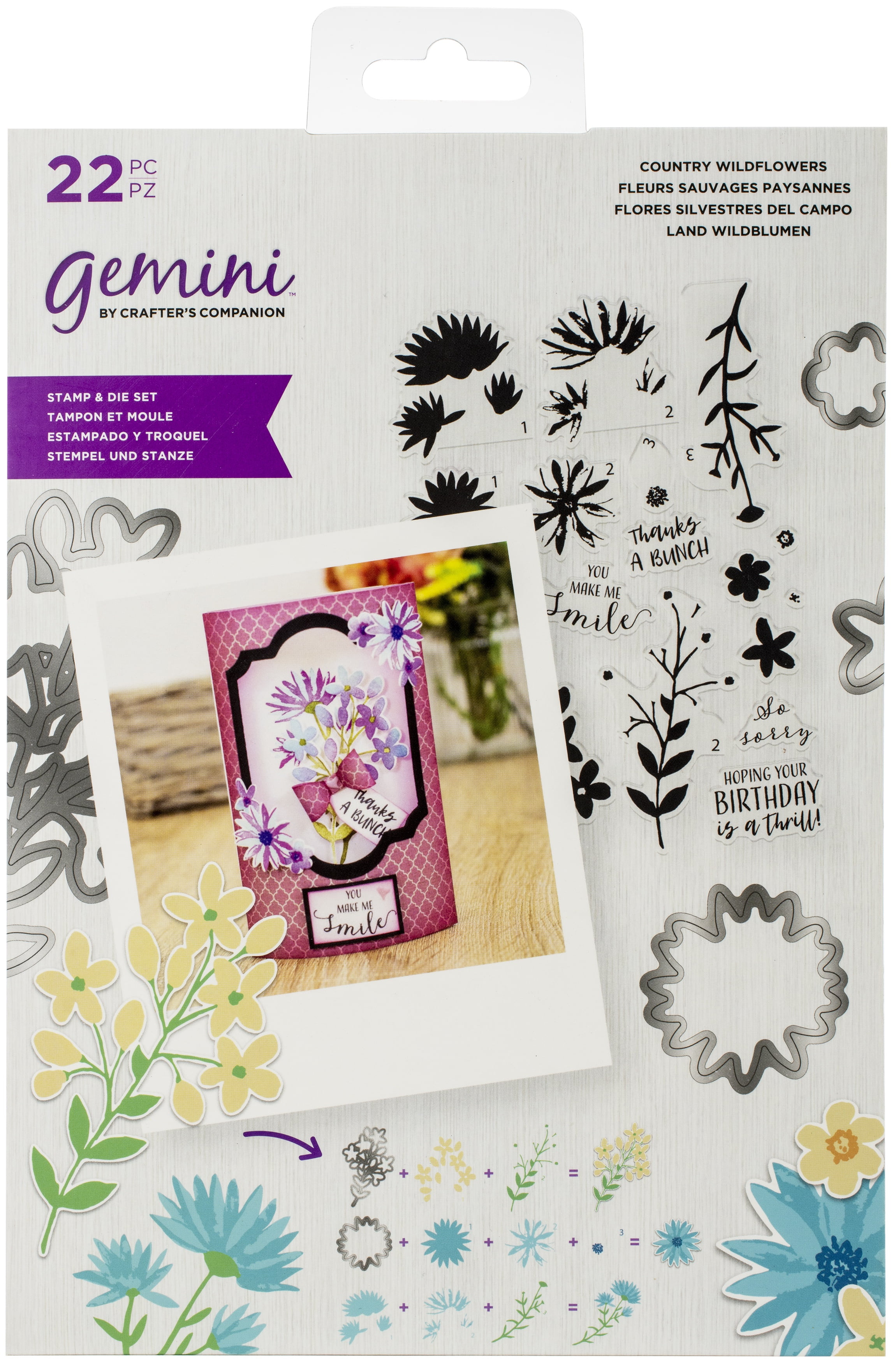 Crafter's Companion Gemini Layering Stamps & DiesFloral