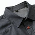 thumbnail image 3 of Bcfgryg Men's Long Sleeve Denim Shirt With Pockets Casual Loose Fit Button Up Shirt For Everyday Wear Big and Tall Men's Shirts, 3 of 5