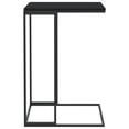 thumbnail image 3 of Mesa auxiliar vidaXL negra en forma de C de madera y hierro, 3 of 7