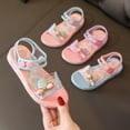 thumbnail image 6 of EnJoCho Summer Princess Beach Shoes Fashion Leather Shoes for Young Children and Girls Casual Shoes Thick Soled Round Head Buckle Dress Shoes Little Girl Cute Party Shoes, 6 of 9