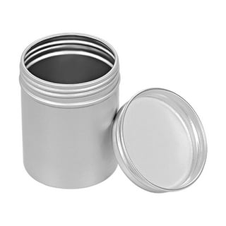 Uxcell 0.17oz 5ml Screw Top Lid Round Cans Tin Containers Aluminum Silver  Tone12 Pack 