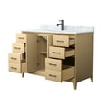 thumbnail image 2 of Janna 48" White Oak Single Vanity & White Carrara Marble Top & Black Trim, 2 of 5