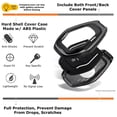 thumbnail image 3 of Gloss Finish Hard Shell Key Fob Cover Case, Compatible with 2018/2019-up Hyundai Kona Veloster Elantra GT Santa Fe Palisade 4-Button Smart Key Fob, 3 of 8