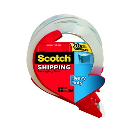 Scotch Shipping Packaging Tape on Refillable Dispenser, Clear, 1.88 x ...