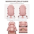thumbnail image 2 of Mochila de viaje VGCUB, grande, impermeable, para portátil de 17 pulgadas, 40 litros, rosa, 2 of 9