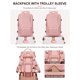 thumbnail image 2 of Mochila de viaje VGCUB, grande, impermeable, para portátil de 17 pulgadas, 40 litros, rosa, 2 of 9