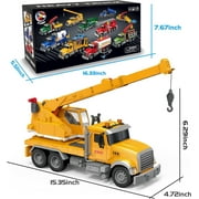 Construction Truck Toys for Kids 3-6 Years, Toy Crane Truck for Toddler Boys Age 4-7 Birthday Christmas Gifts