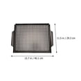 thumbnail image 2 of SHOWERORO 1Pc Black Steel Bbq Grill Pan Non Stick Barbecue Tray Outdoor Cooking Accessory, 2 of 8