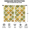thumbnail image 2 of Blackout Kids Curtains,Sunflower Checkered Pattern Childrens Insulated Curtains Set Of 2,Bedroom Essentials,Toddler Room Decor 42x63in(106x160cm), 2 of 5