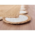 thumbnail image 4 of Scalloped Runner Rug, Jute Scallop Rug, Jute Runner Rug, Natural Jute Rug, Hallway Runner Rug, Runner Custom Rug, Custom Size Rug (White, 2.5x6 ft), 4 of 8