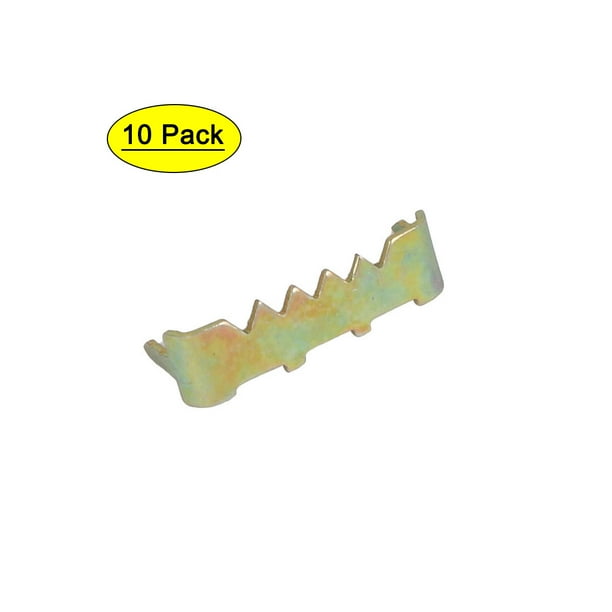 Uxcell 1" Metal Yellow Zinc Plated No Nail Sawtooth Picture Frame Hangers, 10 Pack