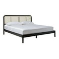 thumbnail image 5 of Walker Edison Boho Rattan-Panel King Platform Bed Frame, Black, 5 of 12