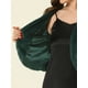 thumbnail image 5 of CHAQUETA CORTA ABIERTA INSPIRADA EN CHIC PARA MUJER, BOLERO DE FALSO PIEL DE MANGA LARGA, ABRIGO DE INVIERNO M VERDE OSCURO, 5 of 6