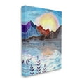 thumbnail image 3 of Mountain Lake Nature Outline Landscape Graphic Art Gallery Wrapped Canvas Print Wall Art, 3 of 7