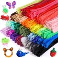 thumbnail image 2 of 1600 limpiadores de tuberías para proyectos creativos, 32 tallos de chenilla de colores para artes y manualidades, suministros de manualidades para decoraciones de bricolaje (12 pulgadas x 6 mm), 2 of 5
