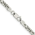 thumbnail image 3 of Sterling Silver 3.25mm Byzantine Chain (18 X 3.25) Made In Italy qbz080-18, 3 of 5