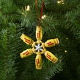 thumbnail image 2 of NORTHLIGHT 4" Tootsie Roll Lollipop Snowflake Claydough Christmas Ornament - Yellow/Red, 2 of 3