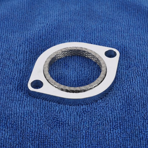 DRAFIDEEP 1Set Engine Exhaust Gasket Set Plated Silver Steel Flange Seal Resistant to High Temperature