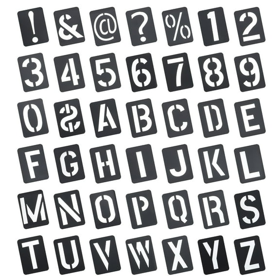 42pcs Reusable Letter Stencils for Wood, Wall, Fabric Crafting, Art Projects, 4.02 x 2.95 x 0.04 Inch Size