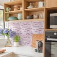thumbnail image 3 of DEWOO Thick Kitchen Peel and Stick Tile Backsplash, Stick on Wall Tiles, 12"x12" Self Adhesive Sticky 3D Wall Marble Tiles Bathroom (10-Sheet，Pink), 3 of 12