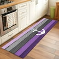 thumbnail image 3 of Coastal Anchor Kitchen Runner Rug 2x6 Washable Runners for Hallway Non Slip Purple Gray Gradient Vintage Wooden Grain Large Area Rug Indoor Floor Carpet for Bathroom Laundry Entryway Bedroom, 3 of 8