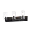 thumbnail image 4 of allen + roth Yuma 24-Inches 3 -Light Matte Black Transitional Vanity light bar, 4 of 5