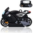 thumbnail image 1 of HAHDAXIA Unique Case Compatible with AirPods ,Creative Fun 3D Cartoon Motociclo Design AirPods Cover Case Cool Skin Soft Rubber Shockproof Protective Case (AirPods 3, Black), 1 of 7