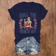 thumbnail image 2 of Blusas de Manga Corta para las Mujeres Divertida Impresión Cuello Redondo Camiseta Vintage, Blusas de Primavera para las Mujeres, 2 of 4