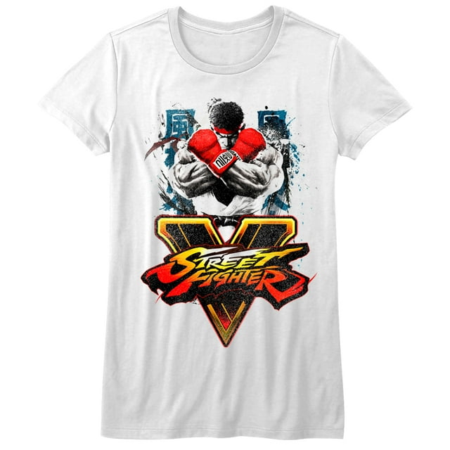 Street Fighter Video Martial Arts Arcade Game V Stance Juniors T-Shirt Tee