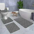 thumbnail image 7 of TNDBKQWR Set of 4 Bathroom Mats Bathroom Shower Rug Bathroom Rugs Sets Non Slip Shower Rug Bathroom Rug Non Slip Bathroom Rugs Clearance (Dark Gray), 7 of 7