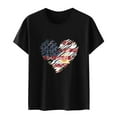 thumbnail image 6 of KALE 4th of July Short Sleeve Shirts for Women American Flag Patriotic 2D Independence Day Print Casual Sports T Shirt Y2K Clothes Black XXXL, 6 of 7