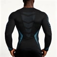 thumbnail image 4 of Compression Shirt Men Slimming Body Shaper Long Sleeve Crewneck Workout Shirts Tummy Control Undershirts, 4 of 6