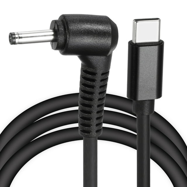 4.9FT USB C to DC PD Power Fast Charging Cable, 3mmx1.1mm 45W/15V DC Power Cable, Type C Input 3A Adapter Jack Converter for Router, Camera, TV Box, Desk Lamp(Black)