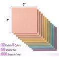 thumbnail image 2 of shiyou-- Sticky Notes, 3"x3", 12 Pads, Pastel Colors, Self-Stick Note Pads, Aesthetic Sticky Pads, Colorful, Bulk, 2 of 4