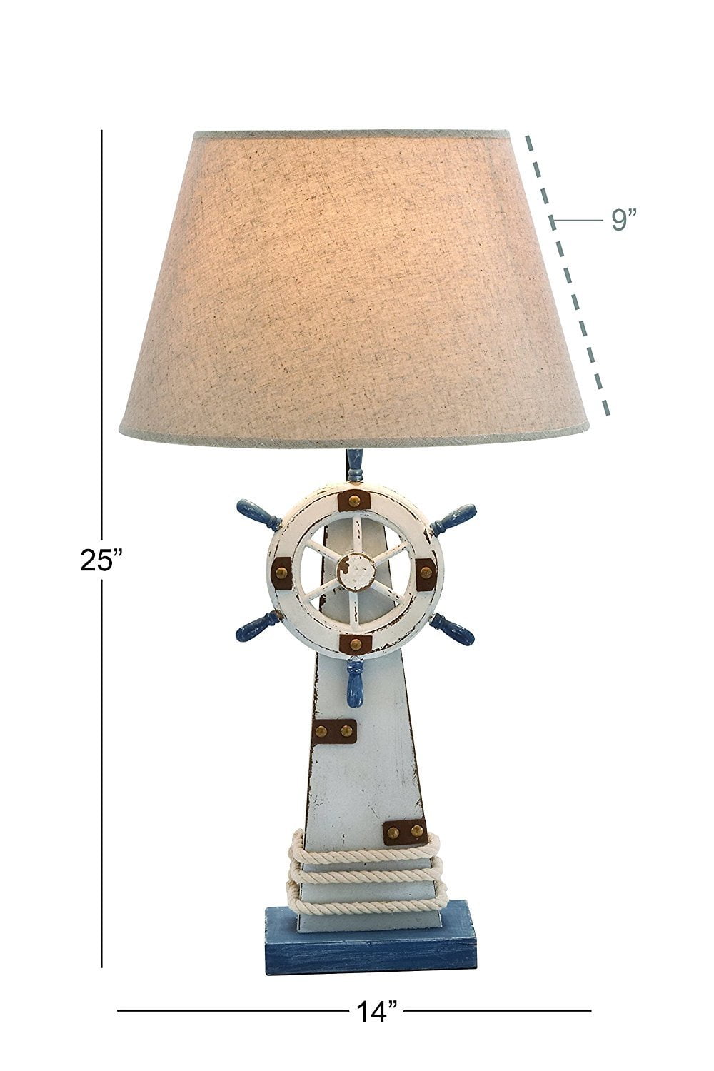 Blue/White/Gold Uma Enterprises Deco 79 39995 Table Lamp 