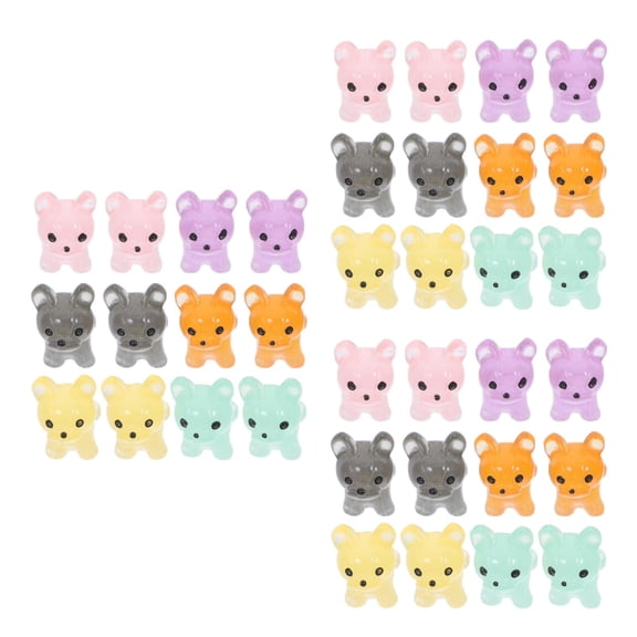 WORGEOUS 36 pcs Miniature Dog Figurines Glow in Dark Cute Dog Miniature Figurines Animal Ornaments Glow in the Dark Miniature Dog Statues