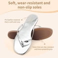 thumbnail image 3 of Cloud Flip Flops for Women,Memory Foam Flats Summer Sandals for Women Leather Lightweight Womens Sandals,Summer Beach Slippers, 3 of 5