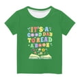 thumbnail image 2 of ibuvkizy Baby Girl Clothes Graphic Round Neck Crop Top Girls Short-Sleeve T-Shirt Tops, 2 of 4