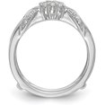 thumbnail image 2 of beryl_creation Women's 925 Sterling Silver 1.85 Ct Round Cut White Diamond Engagement Wedding Enhancer Guard Wrap Ring 14K White Gold Plated -10, 2 of 3