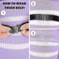 thumbnail image 3 of Plus Size Womens Thigh High Socks For Thick Thighs- Extra Long Striped Thick Over, 3 of 5