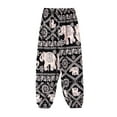 thumbnail image 3 of TiaoBug Kids Girls Elastic Waist Bohemian Harem Pants Summer Beach Hippie Trousers Yoga Dance Pilates Chain Elephant 110, 3 of 7