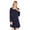 Navy Blue, variant on XBASW Women's Nightgown Long Sleeve Nightshirt Crewneck Sleepwear Loose Pajama Dress Spring Summer Loungewear S-XXL