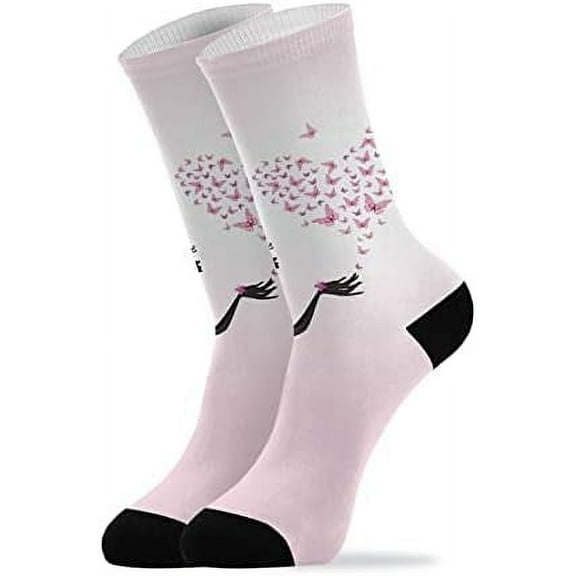 Coolnut Flower Fairy Socks Winter Warm Socks Fashion Print Socks Novelty Casual Socks for Men Women( 1 Pack)