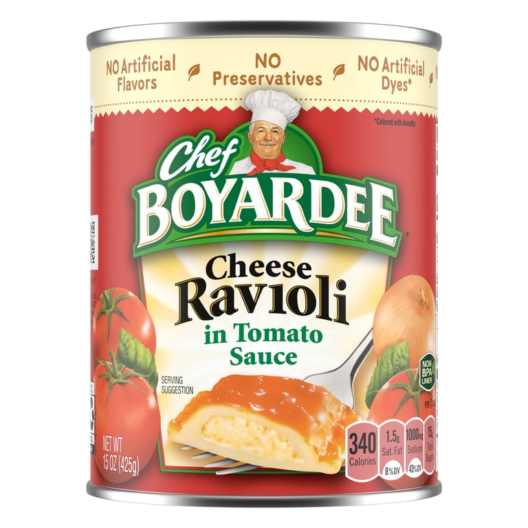 Chef Boyardee Cheese Ravioli in Tomato Sauce, Microwave Pasta, 15
